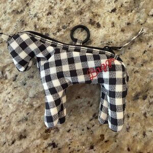 Baggu Horse Charm in Black and White Gingham
